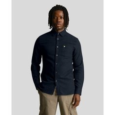 Рубашка Lyle & Scott Grid Texture Shirt, размер L, dark navy