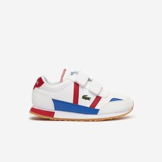 Кроссовки LACOSTE PARTNER, размер T12, белый/красный/синий