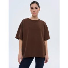 Футболка KIVI CLOTHING, размер 40-48, Шоколадный