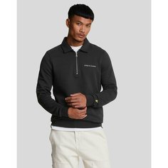 Толстовка Lyle & Scott Embroidered Collared Quarter Zip, размер XXL, , белый, черный