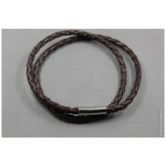 Плетеный браслет Handinsilver ( Посеребриручку ), экокожа, 1 шт., размер 40 см, черный