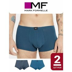 Трусы MARK FORMELLE нижнее белье, комплект из 2 шт., размер 110-120, серый, голубой