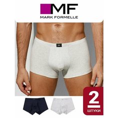 Трусы MARK FORMELLE нижнее белье, комплект из 2 шт., размер 86-96, серый, синий