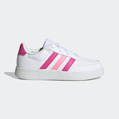 Кеды adidas BREAKNET 2.0, размер 4 UK, Cloud White / Lucid Fuchsia / Beam Pink