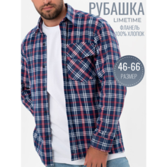 Рубашка ЛайМ, размер 54, cиний