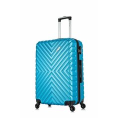 Чемодан Lcase New Delhi, 80 л, размер L, светло-синий