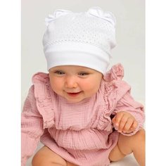 Шапка Luchikkids luchik kids для взрослых и детей, размер 44-48, белая