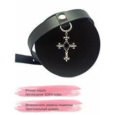 Чокер Tory Serge, металл, кристалл, черный, серебряный