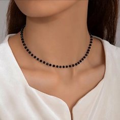 Чокер cosha_brand, стекло, длина 33 см, черная