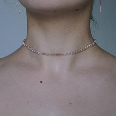 Чокер cosha_brand, стекло, длина 33 см, бежевый