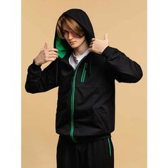 Костюм спортивный Relay, размер 62, черный/зеленый