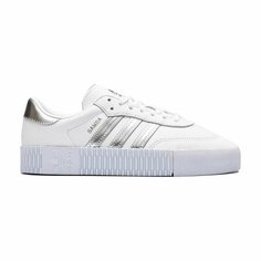 Кеды adidas, размер T35, белый/серебристый