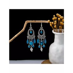 Серьги, бирюза синтетическая, эмаль, синий, серый, голубой be Self True Jewel
