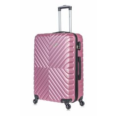 Чемодан Lcase New Delhi, 93 л, размер L, розовое золото