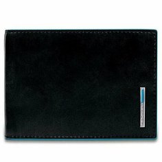 Бумажник PIQUADRO, фактура гладкая, черный