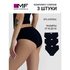 Трусы MARK FORMELLE Нижнее белье, комплект из 3 шт., размер M, черный