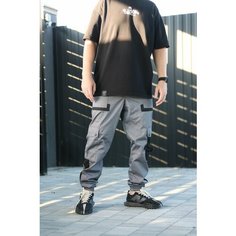Брюки джоггеры BLK CROWN, размер L, серый