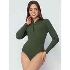 Боди Fashion Margo, размер 46, серый, зеленый
