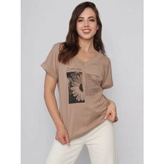 Футболка Fashion Margo, размер 44, светло-коричневый