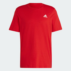 Футболка adidas Essentials Single Jersey Embroidered Small Logo Tee, размер XL, красный