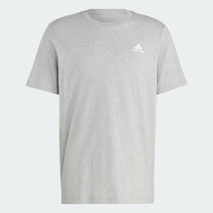 Футболка adidas Essentials Single Jersey Embroidered Small Logo Tee, размер S, серый