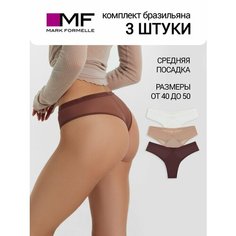 Трусы MARK FORMELLE Нижнее белье, комплект из 3 шт., размер M, коричневый