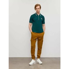 Брюки карго JUST CLOTHES Коричневый. Карманы спереди 2 б/заст, сбоку 2 кноп, сзади 2 кноп. Пояс резинка+утяг шнурок. Д 103см., размер 52, коричневый