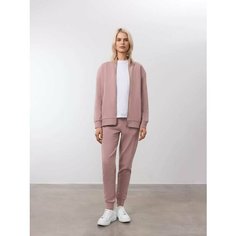 Брюки спортивные JUST CLOTHES Пудровый. Декор термологотип. Карманы спереди 2 б/заст, сзади нет. Пояс резинка+утяг шнурок. Д 103см, размер S, пудровый