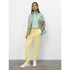 Брюки спортивные JUST CLOTHES Желтый. Декор термологотип. Карманы сбоку по шву 2 б/заст, сзади нет. Пояс резинка+утяг шнурок. Д 1, размер L, желтый