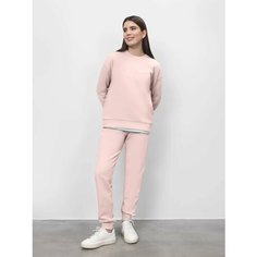 Брюки спортивные JUST CLOTHES Пудровый. Декор термологотип. Карманы сбоку по шву 2 б/заст, сзади нет. Пояс резинка+утяг шнурок. Д, размер XS, розовый
