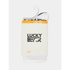 Носки Lucky Bear, комплект, 2 пары, размер 36-38, белый/черный
