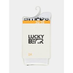Носки Lucky Bear, комплект, 2 пары, размер 38-40, черный/белый