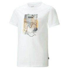 Футболка PUMA Ess+, размер 152, белый