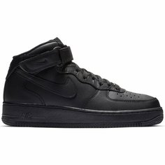 Кроссовки NIKE Air Force 1 07 Mid, размер 8 US, черный