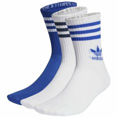 Носки adidas MID CUT CRW SCK, размер S, белый/синий