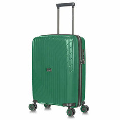 Чемодан Lcase Madrid, 55 л, размер S, зеленый