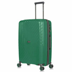 Чемодан Lcase Madrid, 79 л, размер M, зеленый