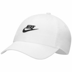 Бейсболка NIKE для мужчин и женщин, размер ns, белый/черный