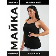 Майка AL&IR Textile Ivanovo, 1 шт., размер 56, черный