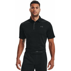 Поло Under Armour Tech Polo, 1 шт., размер SM, черный/серый