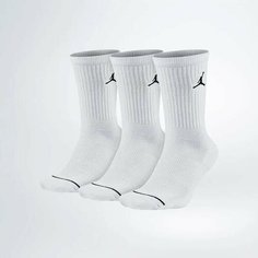Носки Jordan, комплект, 3 пары, размер 38-42 eu, белый