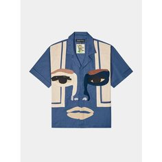 Рубашка KidSuper Face Camo, размер S, blue