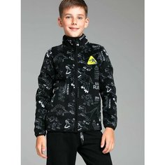 Толстовка playToday, размер 152, черный/белый