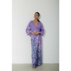 Халат FLEURSILK, размер L, сиреневый