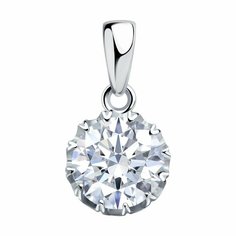 Подвеска SOKOLOV, серебро, 925 проба, родирование, фианит