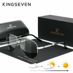 Солнцезащитные очки KINGSEVEN, черный/серебристый
