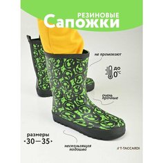 Сапоги T.Taccardi, размер 31, зеленый/черный