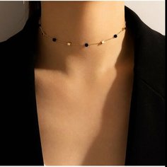Чокер cosha_brand, стекло, длина 33 см, черный