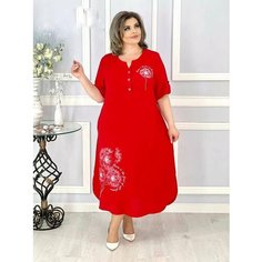 Платье MaxFashion, размер 72, амарантовый