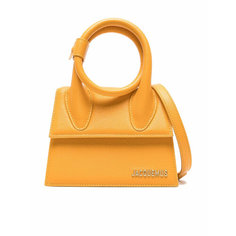 Сумка тоут Jacquemus Le Chiquito Noeud, фактура зернистая, оранжевый
